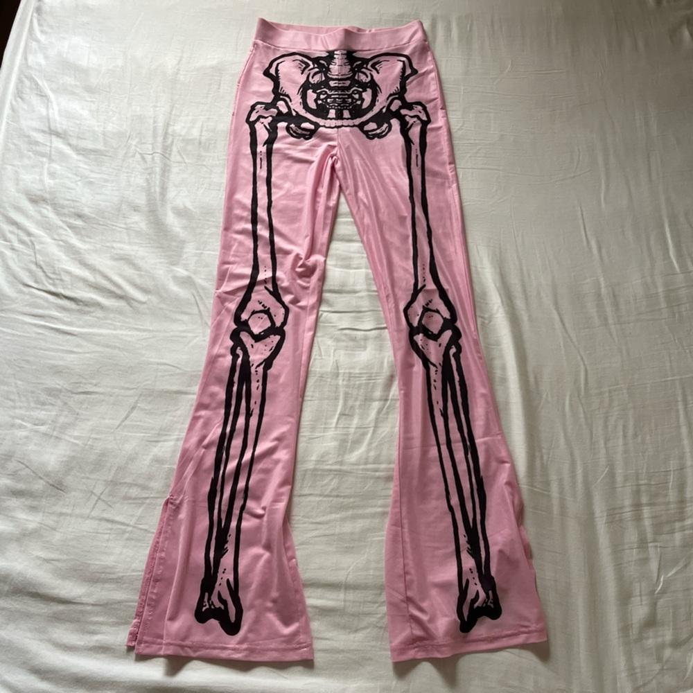 killstar mesh skeleton pants